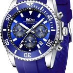 BIDEN Mens Watches Chronograph Stainless Steel Waterproof Date Analog Quartz Watch Business Wrist Watches for Men